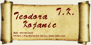 Teodora Kojanić vizit kartica